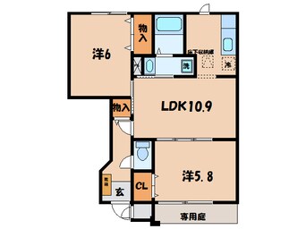 間取図 名鉄バス(西尾市)/港前 徒歩14分 1階 築21年