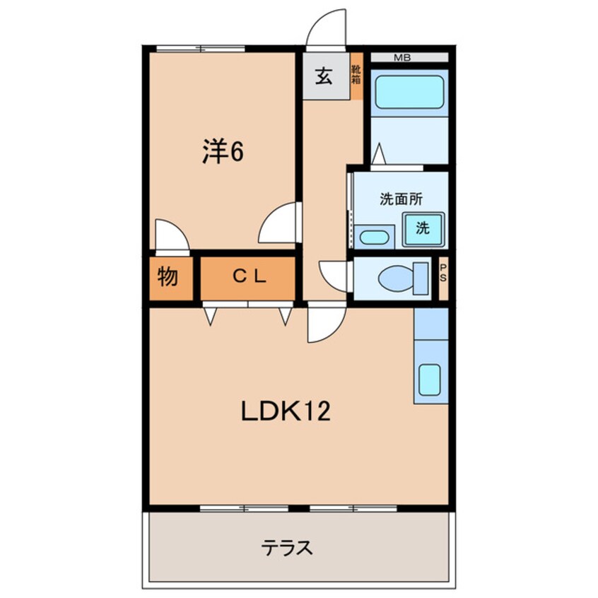 間取図 名鉄西尾線/上横須賀駅 徒歩6分 1階 築23年