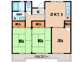 間取図 名鉄蒲郡線/西幡豆駅 徒歩10分 3階 築28年