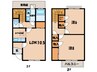 名鉄西尾線/西尾駅 徒歩23分 1-2階 築18年 2LDKの間取り