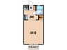 名鉄バス(西尾市)/Ａコープ東部店前 徒歩4分 2階 築36年 1Kの間取り