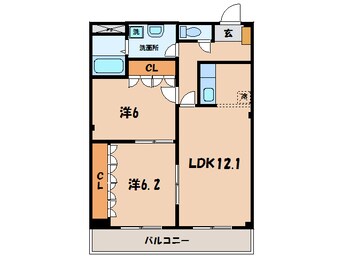 間取図 名鉄西尾線/西尾駅 徒歩30分 1階 築20年