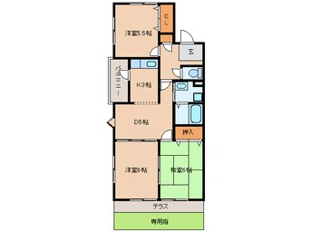 間取図 名鉄西尾線/桜町前駅 徒歩10分 1-2階 築27年