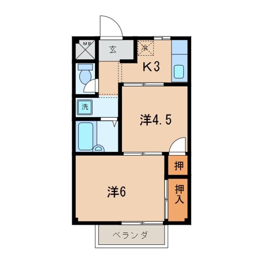 間取図 名鉄西尾線/西尾駅 徒歩13分 2階 築30年