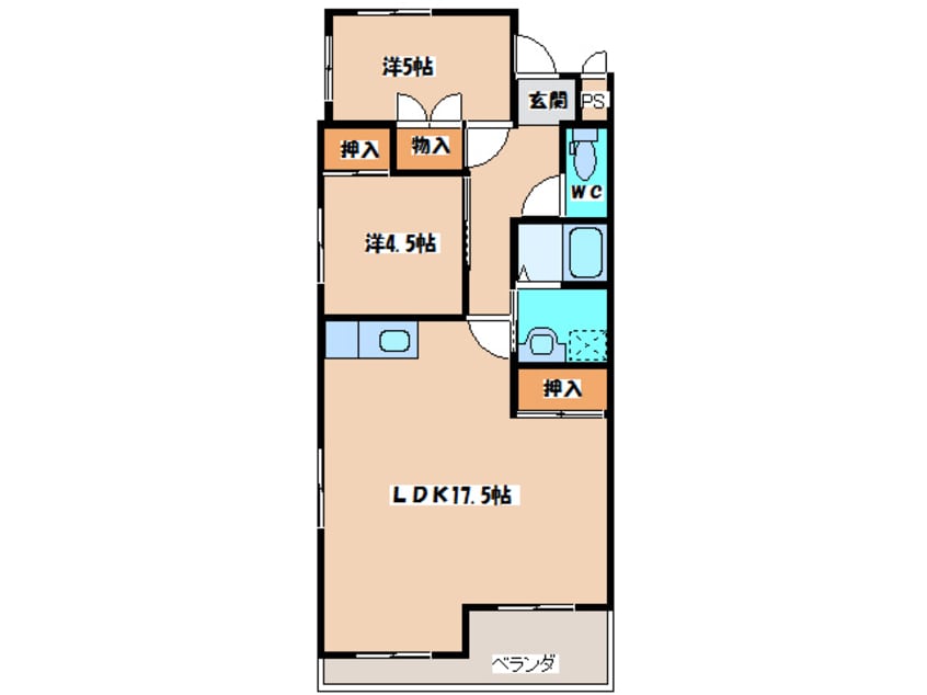 間取図 名鉄西尾線/西尾駅 徒歩14分 2階 築30年
