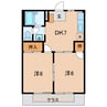 名鉄西尾線/西尾駅 徒歩20分 1階 築32年 2DKの間取り