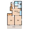 名鉄バス(西尾市)/中畑東 徒歩4分 1階 築21年 2DKの間取り