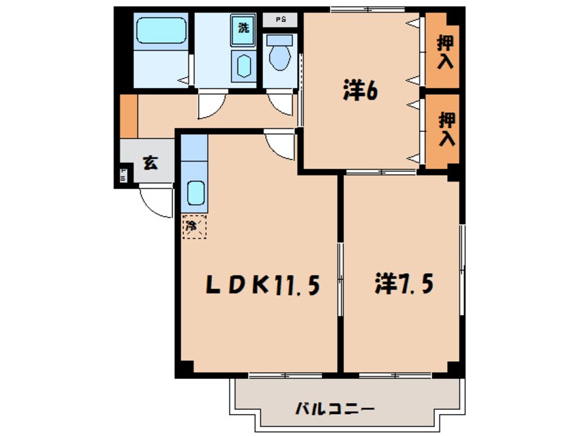 間取図 名鉄西尾線/西尾駅 徒歩10分 2階 築22年