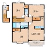 名鉄西尾線/吉良吉田駅 徒歩13分 2階 築20年 3LDKの間取り
