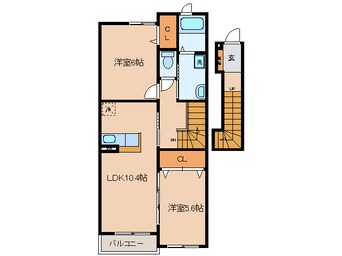 間取図 名鉄西尾線/西尾駅 徒歩6分 2階 築17年