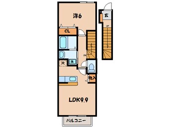 間取図 名鉄バス（幡豆郡）/満国寺前 徒歩3分 2階 築17年