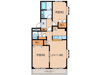 間取図 名鉄三河線/北新川駅 徒歩18分 2階 築25年