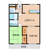名鉄三河線/高浜港駅 徒歩12分 1階 築24年 2LDKの間取り