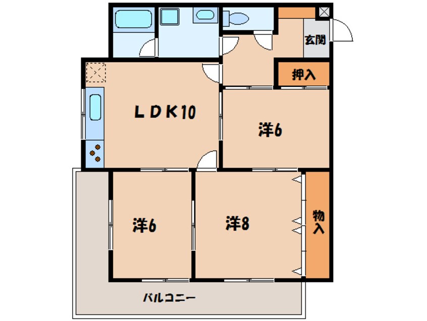 間取図 名鉄西尾線/西尾駅 徒歩14分 2階 築26年