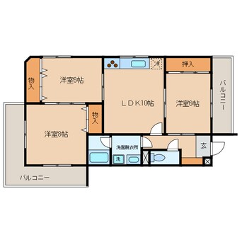 間取図 名鉄西尾線/西尾駅 徒歩14分 2階 築26年