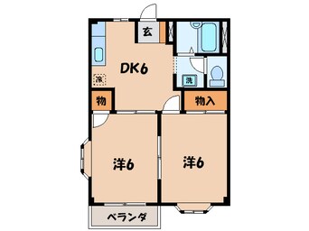 間取図 名鉄西尾線/西尾駅 徒歩22分 2階 築33年