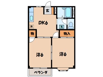 間取図 名鉄西尾線/西尾駅 徒歩22分 2階 築33年