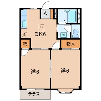 間取図 名鉄西尾線/西尾駅 徒歩22分 1階 築33年