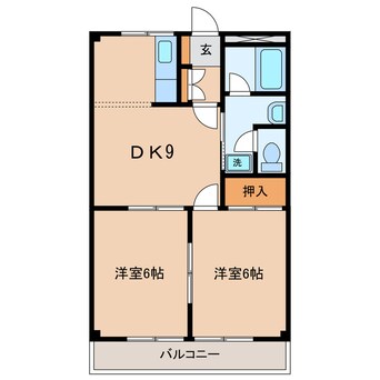 間取図 名鉄三河線/吉浜駅 徒歩14分 1階 築29年