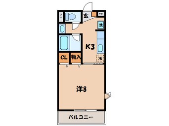 間取図 くるくるバス（碧南市）/熊野大神社 徒歩5分 1階 築21年