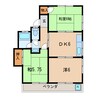 名鉄西尾線/桜町前駅 徒歩4分 2階 築36年 3DKの間取り