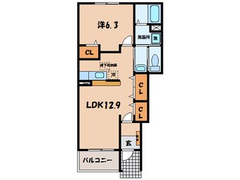 間取図 名鉄バス(西尾市)/徳永東 徒歩1分 1階 築17年