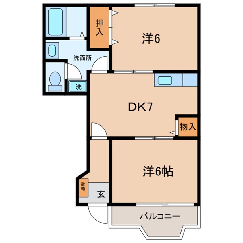 間取図 名鉄バス（岡崎市）/南中島 徒歩3分 1階 築20年