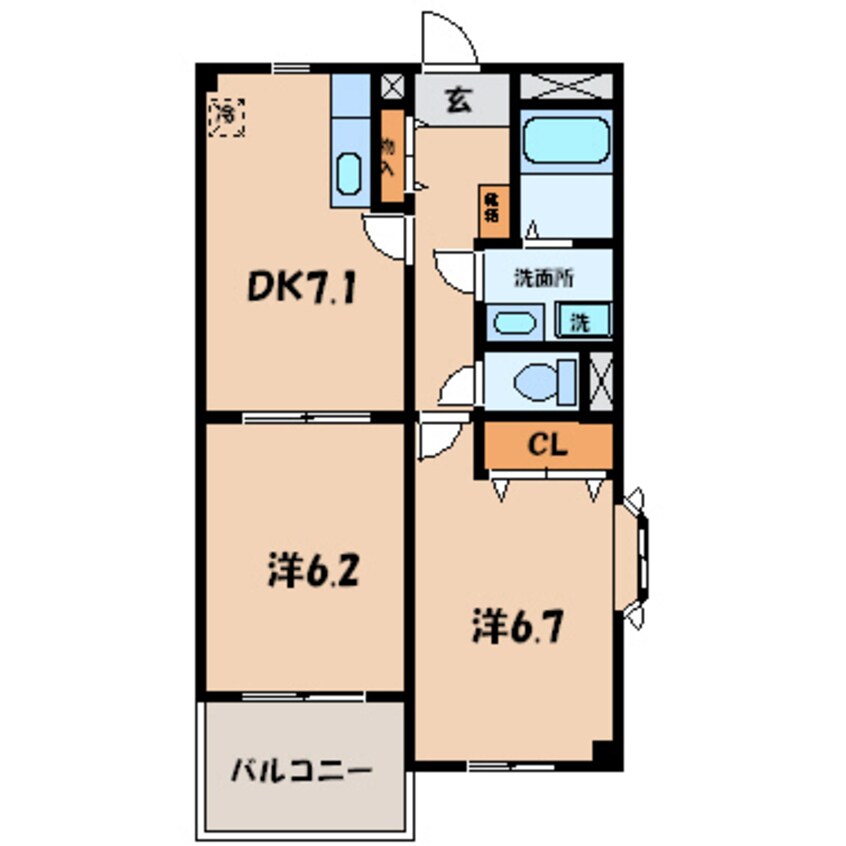 間取図 名鉄三河線/新川町駅 徒歩20分 3階 築22年