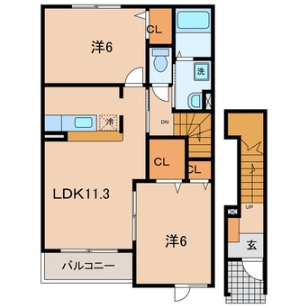 間取図 東海道本線/岡崎駅 バス15分南中島下車:停歩8分 2階 築16年