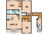 名鉄西尾線/桜町前駅 徒歩14分 2階 築18年 3LDKの間取り