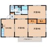 名鉄西尾線/桜町前駅 徒歩19分 2階 築30年 3DKの間取り