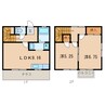 名鉄西尾線/西尾駅 徒歩35分 1-2階 築17年 2DKの間取り