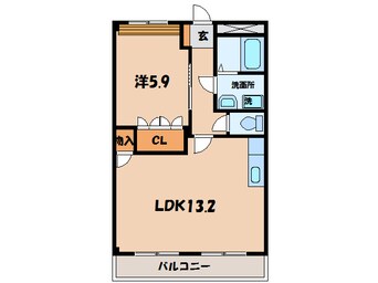 間取図 名鉄三河線/北新川駅 徒歩30分 2階 築18年