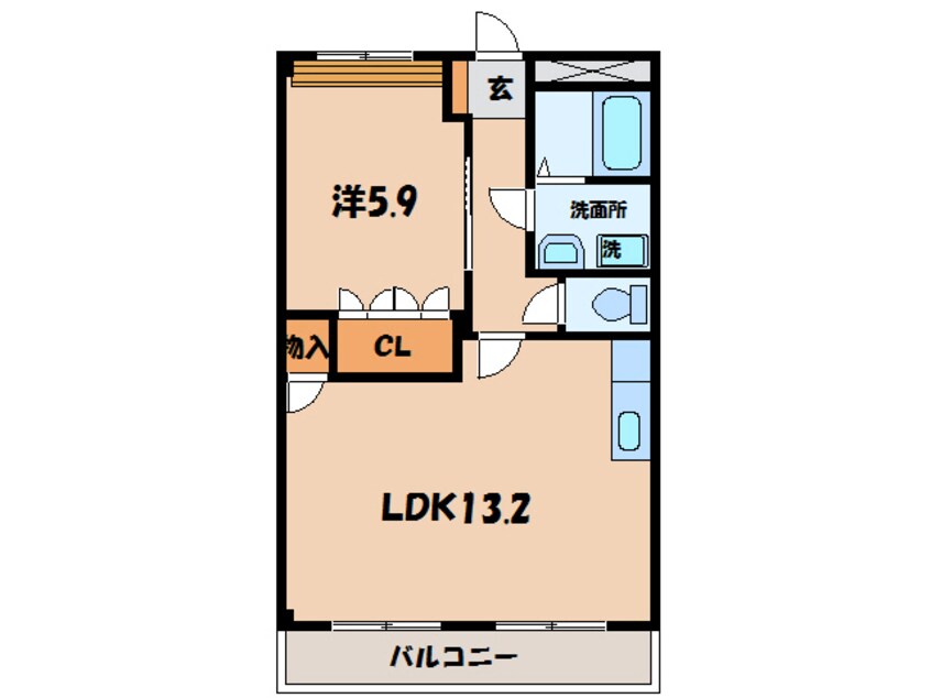 間取図 名鉄三河線/北新川駅 徒歩30分 2階 築18年