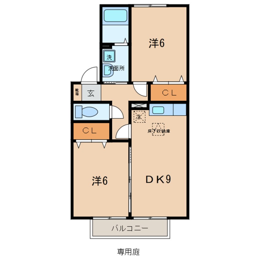 間取図 名鉄西尾線/吉良吉田駅 徒歩10分 2階 築16年