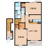 名鉄三河線/北新川駅 徒歩8分 2階 築17年 2LDKの間取り