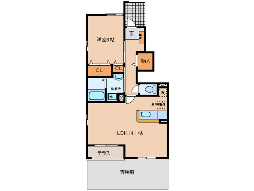 間取図 名鉄西尾線/吉良吉田駅 徒歩9分 1階 築16年