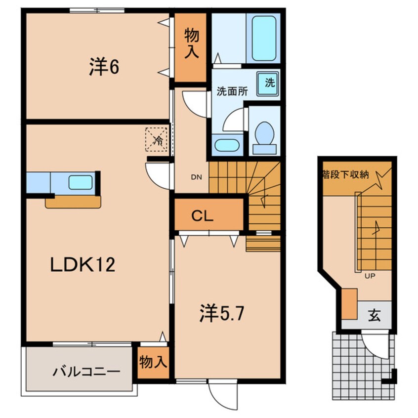 間取図 名鉄西尾線/西尾駅 バス12分矢田小前下車:停歩9分 2階 築17年