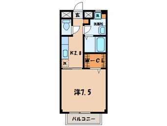 間取図 くるくるバス（碧南市）/志貴崎町 徒歩2分 2階 築17年