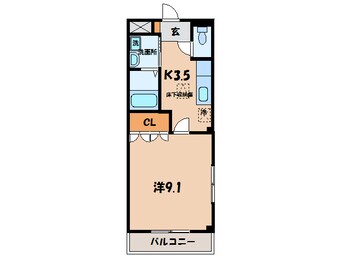 間取図 名鉄西尾線/上横須賀駅 徒歩3分 1階 築16年