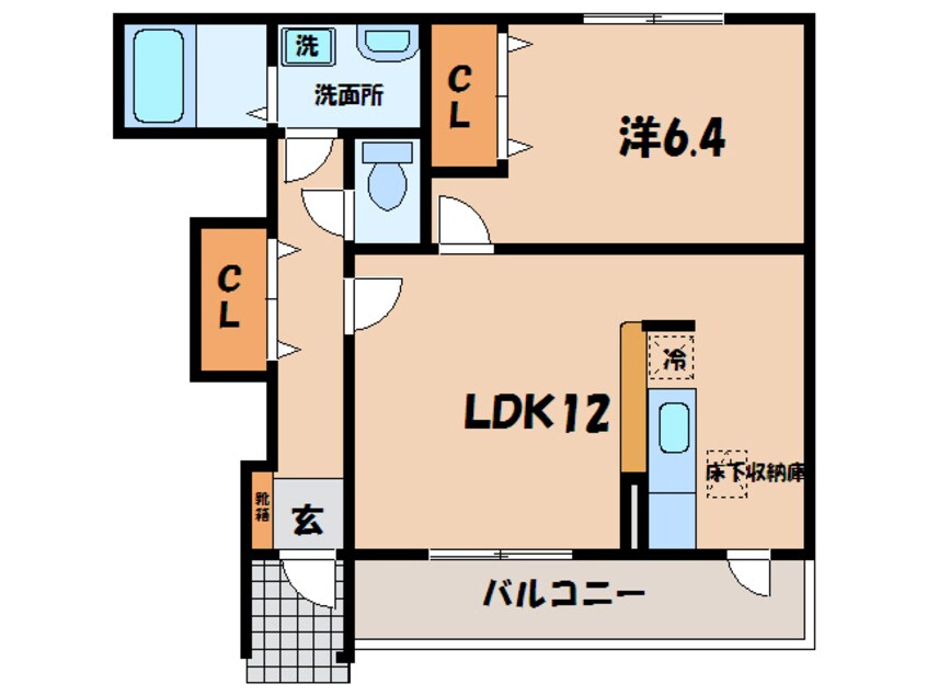 間取図 名鉄西尾線/西尾駅 バス10分奥瀬戸下車:停歩1分 1階 築15年