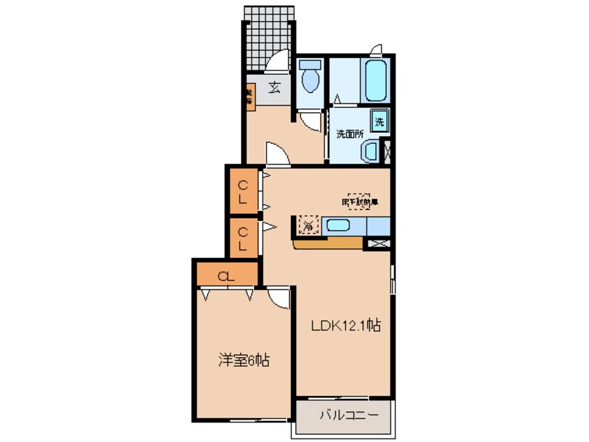 間取図 名鉄三河線/北新川駅 徒歩7分 1階 築15年