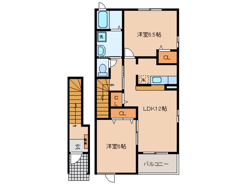 間取図 名鉄三河線/北新川駅 徒歩7分 2階 築15年