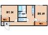 名鉄西尾線/桜町前駅 徒歩9分 1階 築18年 2Kの間取り