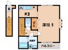 名鉄三河線/碧南中央駅 徒歩21分 2階 築18年 1Kの間取り
