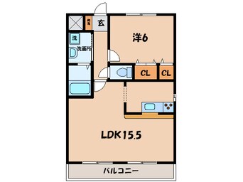 間取図 名鉄三河線/吉浜駅 徒歩20分 2階 築18年