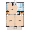 東海道本線/相見駅 徒歩21分 2階 築30年 2DKの間取り
