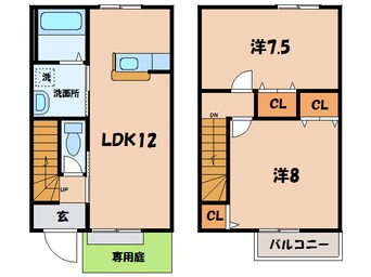 間取図 名鉄西尾線/西尾口駅 徒歩19分 1-2階 築18年