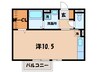 名鉄西尾線/上横須賀駅 徒歩12分 2階 築17年 1Rの間取り