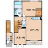 名鉄西尾線/上横須賀駅 徒歩7分 2階 築15年 2LDKの間取り